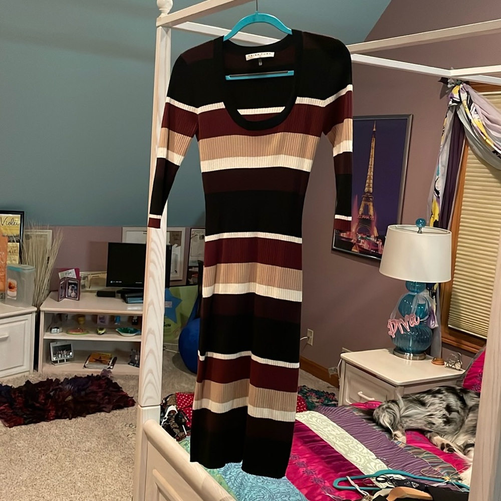 TRINA TURK sweater midi dress, size medium